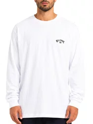 Camiseta Masculina Billabong Small Arch Manga Longa Estampada - Branco
