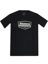 Camiseta Masculina Billabong Walled II Manga Curta Estampada - Preto