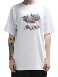 Camiseta Masculina Blinca Rap Manga Curta Estampada - Branco