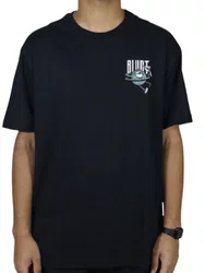 Camiseta Masculina Blunt Básica Arcadia Manga Curta Estampada - Preto