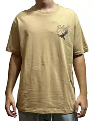 Camiseta Masculina Blunt Básica Freedom Manga Curta Estampada - Kakhi