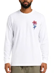 Camiseta Masculina Blunt Eden Manga Longa Estampada - Branco