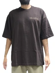 Camiseta Masculina Blunt Over Planet Manga Curta Estampada - Marrom