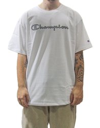 Camiseta Masculina Champion Lev Mini Script - Off White