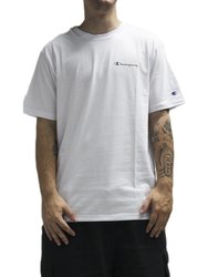 Camiseta Masculina Champion Mini Script Manga Curta Estampada - Branco
