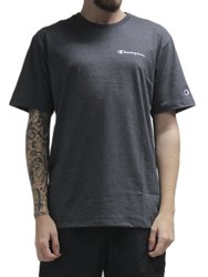 Camiseta Masculina Champion Mini Script Manga Curta Estampada - Grafite Mescla