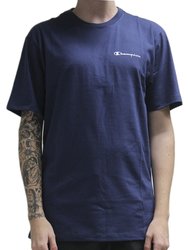 Camiseta Masculina Champion Mini Script Manga Curta Estampada - Marinho
