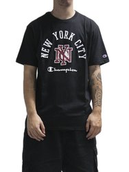 Camiseta Masculina Champion New York City Manga Curta Estampada - Preto