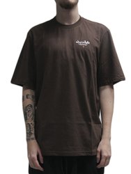Camiseta Masculina Chocolate Est Chunk Manga Curta Estampada - Marrom