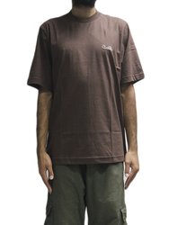 Camiseta Masculina Chocolate Og Script Manga Curta Estampada - Marrom