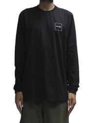 Camiseta Masculina Chocolate Og Square Manga Longa Estampada - Preto