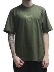 Camiseta Masculina Chocolate Oval Chunk Manga Curta Estampada - Verde