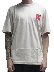 Camiseta Masculina Chocolate Square Manga Curta Estampada - Areia