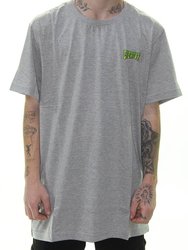 Camiseta Masculina Creature Logo Mini Manga Curta Estampada - Cinza/Mescla