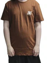 Camiseta Masculina DC Palletline Manga Curta Estampada - Marrom