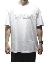 Camiseta Masculina Diamond Bold Diamond Manga Curta Estampada - Branco