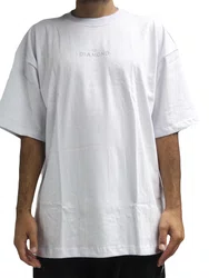 Camiseta Masculina Diamond Classic Oversized Manga Curta Estampada - Branco