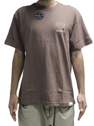Camiseta Masculina Diamond DMND X Layback Manga Curta Estampada - Marrom