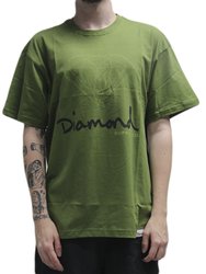 Camiseta Masculina Diamond Og Sign Manga Curta Estampada - Verde
