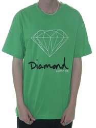Camiseta Masculina Diamond Og Sign Tee Manga Curta Estampada - Verde
