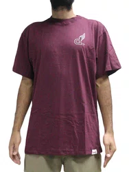 Camiseta Masculina Diamond Polo Varsity Wings Manga Curta Estampada - Bordo