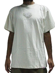 Camiseta Masculina Diamond Splintered Shine Manga Curta Estampada - Off White