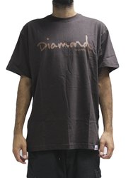 Camiseta Masculina Diamond Un Polo Manga Curta Estampada - Marrom