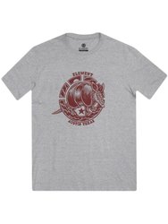 Camiseta Masculina Element Amardillo Manga Curta Estampada - Cinza/mescla