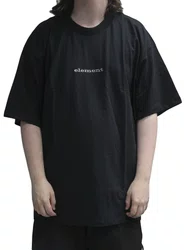 Camiseta Masculina Element Simple Signature Manga Curta Estampada - Preto