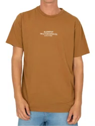 Camiseta Masculina Element Skateboard Manga Curta Estampada - Marrom