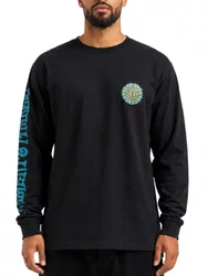 Camiseta Masculina Element Timber The A Hike Manga Longa Estampada - Preto