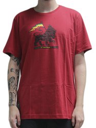Camiseta Masculina Federal Art Jamai Manga Curta Estampada  - Vermelho