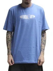 Camiseta Masculina Federal Art Scope Manga Curta Estampada - Azul