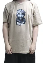 Camiseta Masculina Federal Art Sps Manga Curta Estampada - Bege