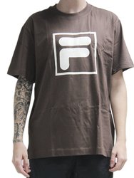 Camiseta Masculina Fila Box Union Classics Manga Curta Estampada - Marrom