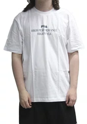 Camiseta Masculina Fila Comfort High Manga Curta Estampada - Branco