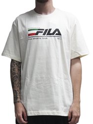 Camiseta Masculina Fila Comfort Motor Sport Manga Curta Estampada - Off White
