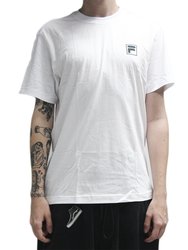 Camiseta Masculina Fila Heritage F Box Manga Curta Estampada - Branco