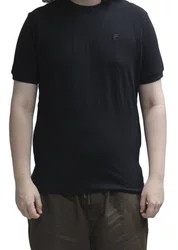 Camiseta Masculina Fila Regular Embroidery Manga Curta Estampada - Preto