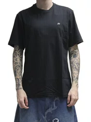 Camiseta Masculina Freesurf Column Manga Curta Estampada - Preto