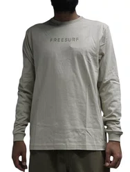 Camiseta Masculina Freesurf Cool Manga Longa Estampada - Bege