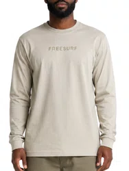 Camiseta Masculina Freesurf Cool Manga Longa Estampada - Bege