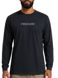 Camiseta Masculina Freesurf Cool Manga Longa Estampada - Preto