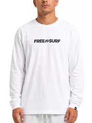 Camiseta Masculina Freesurf Degrade Manga Longa Estampada - Branco