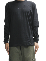 Camiseta Masculina Freesurf Free Manga Longa Estampada - Preto