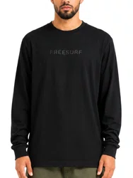 Camiseta Masculina Freesurf Free Manga Longa Estampada - Preto