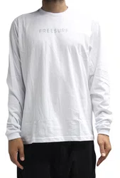 Camiseta Masculina Freesurf Logo Manga Longa Estampada - Branco