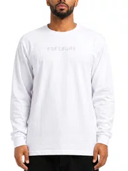 Camiseta Masculina Freesurf Logo Manga Longa Estampada - Branco