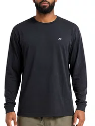 Camiseta Masculina Freesurf Logo Manga Longa Estampada - Preto