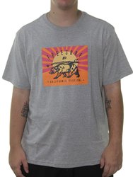 Camiseta Masculina Freesurf Pôr Do Sol Manga Curta Estampada - Cinza Mesclado
